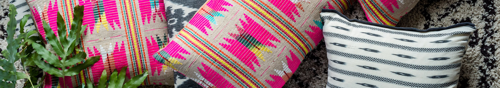 woven cushions haveli design