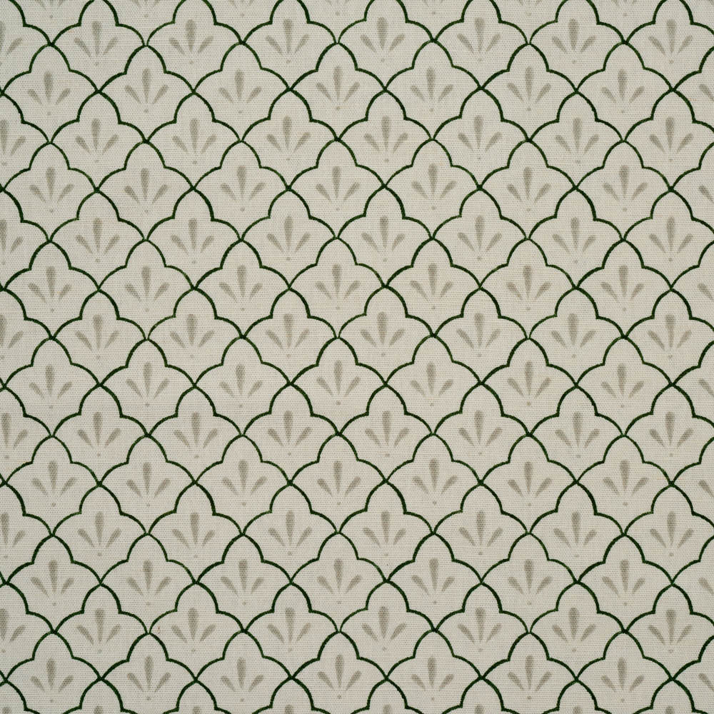 Amer Trellis Cotton Linen in forest by haveli design