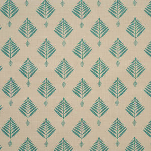 palm linen in turquoise by haveli design