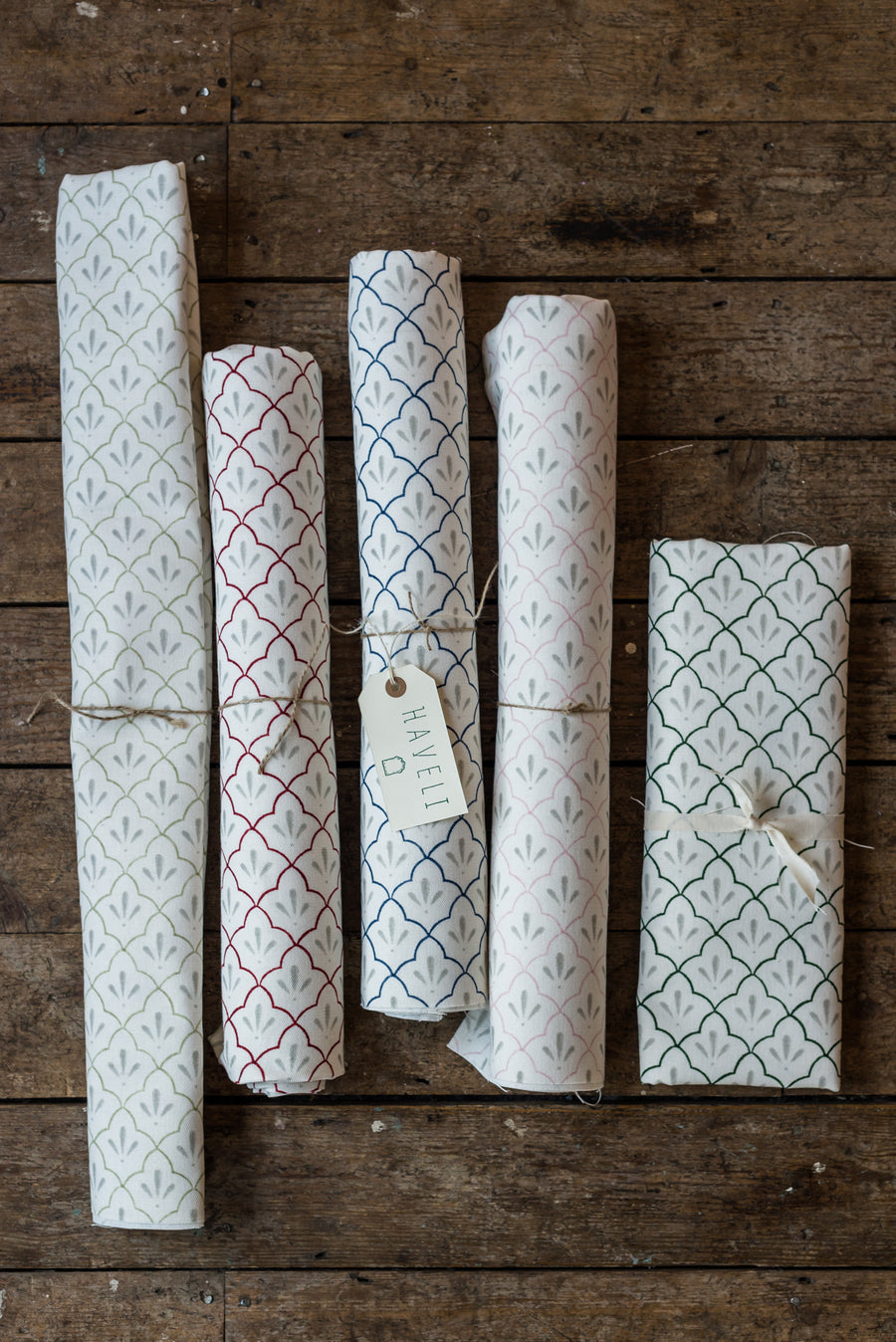 Amer Trellis Cotton Linen in celadon by haveli design