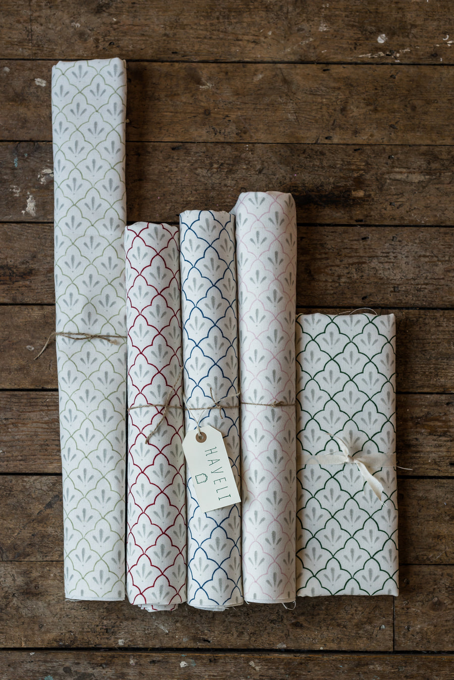 Amer Trellis Cotton Linen in forest by haveli design