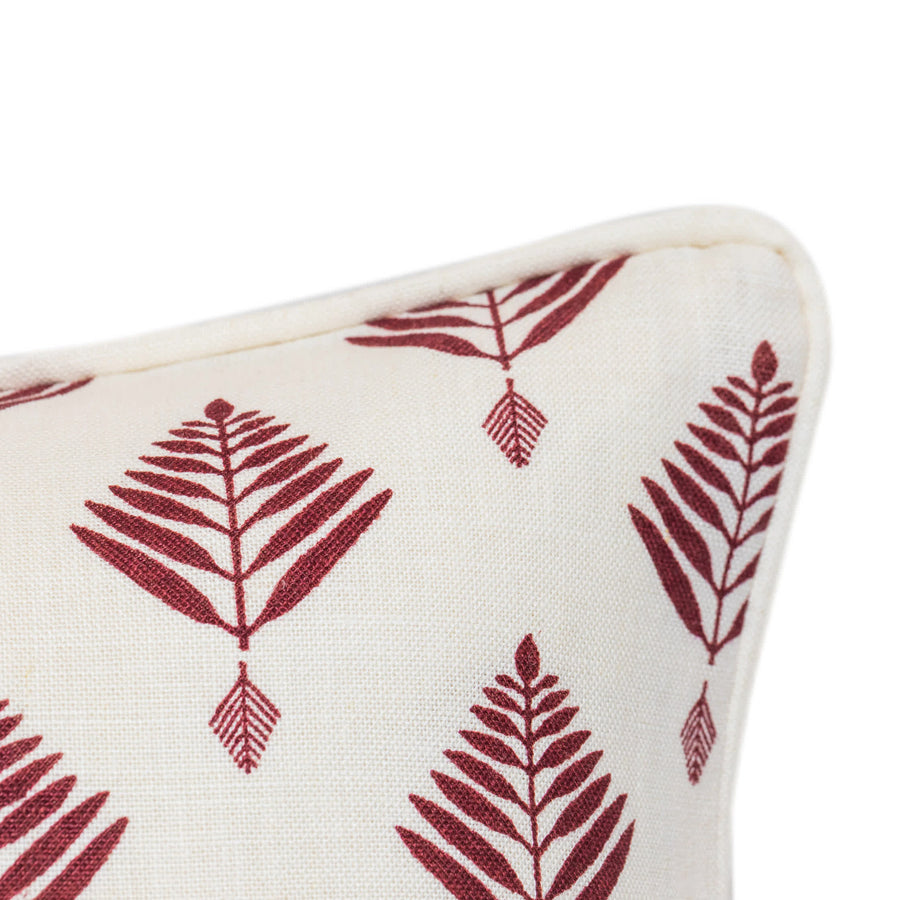 Palm in Burgundy with Piping