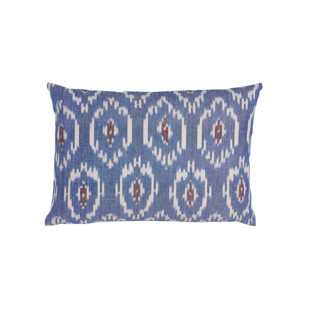 Blue ikat hotsell cushion