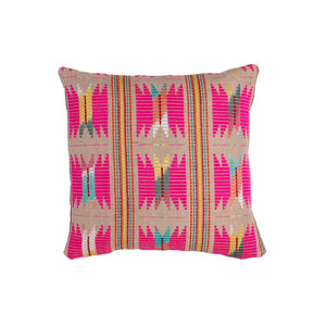 abelia pink woven cushion haveli design